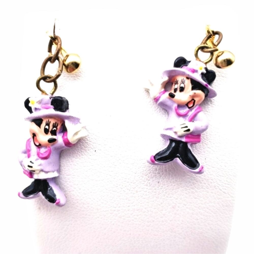 1990s Vintage Disney AAi Minnie Sunday Best Clip on Earrings